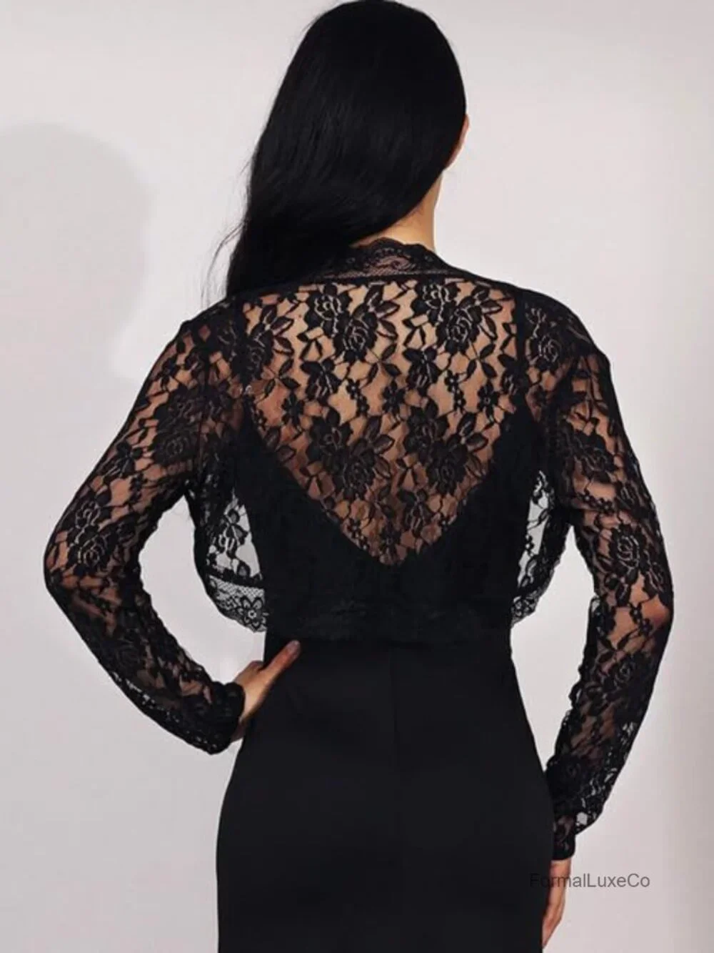 Lace Bolero Shrug Long Sleeve Formal Bridal Women's Topper